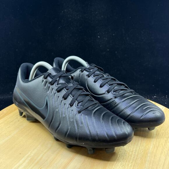 Nike Tiempo Legend 10 Club Fg/Mg Black-Black-Deep Jungle Sz 9.5 [DV4344-002] - Picture 4 of 7